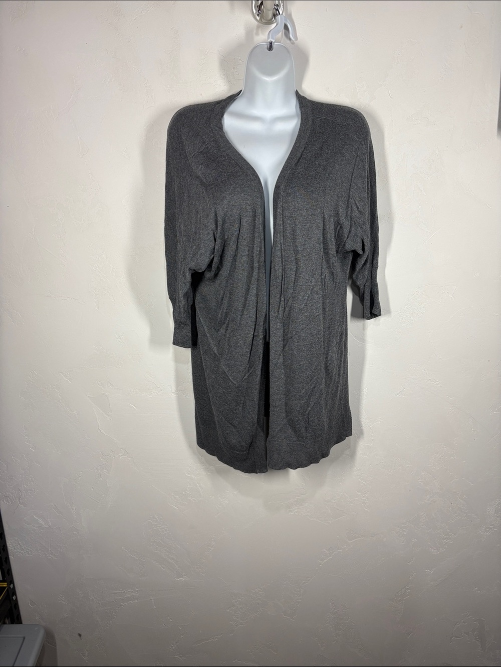 Kate & Mallory Classic Open-Front Women's Cardigan Sweater - Gray size medium